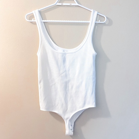 White Ribbed Bodysuit - Dynamite (size small) - Picture 2 of 4
